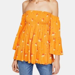 Free people golden poppy off the shoulder top